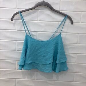 SIS sis spaghetti strap ruffle crop top